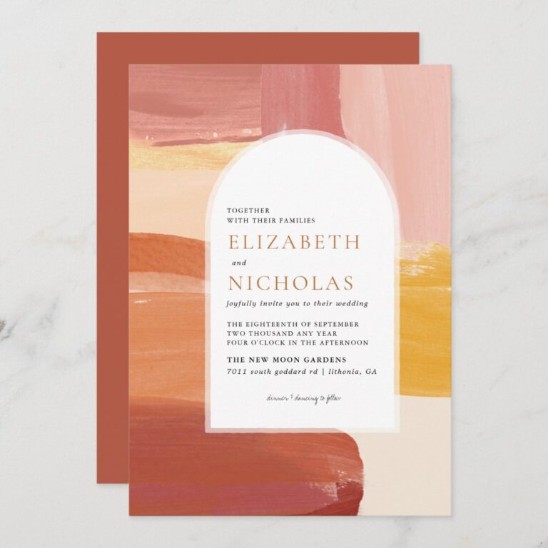 Terracotta Sunrise | Boho Wedding Invitation