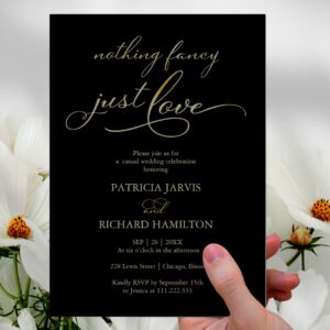 Nothing Fancy Just Love Casual Wedding Invitation