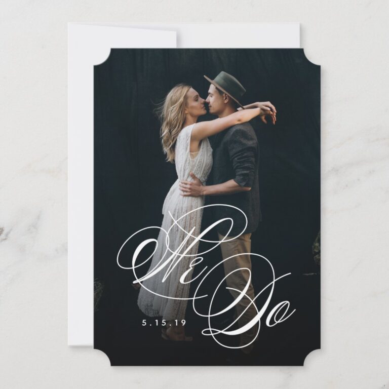 We Do Photo Wedding Invitation