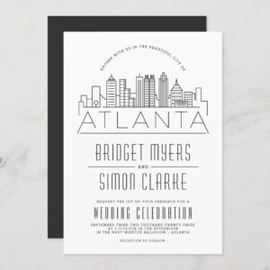 Atlanta Wedding | Stylized Skyline Invitation