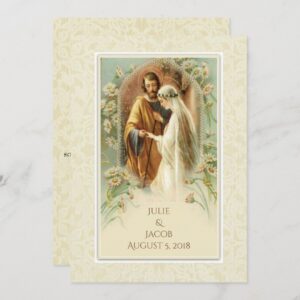 Catholic Traditional Bridal Wedding Invitation