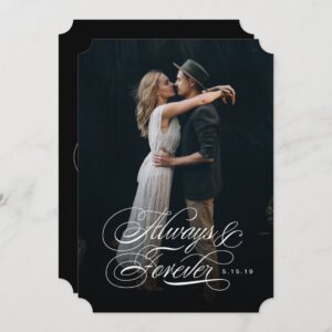 Always and Forever Photo Wedding Invitation