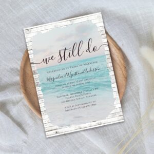 Coastal We Still Do Vow Renewal Invitation