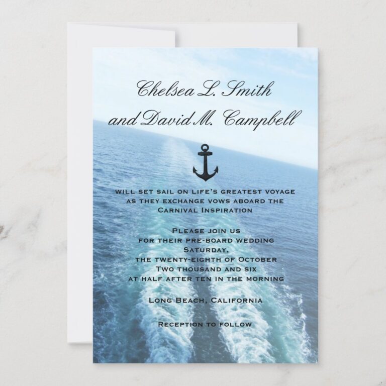 ©Voyage of Love|Cruise Ship/Destination Wedding Invitation