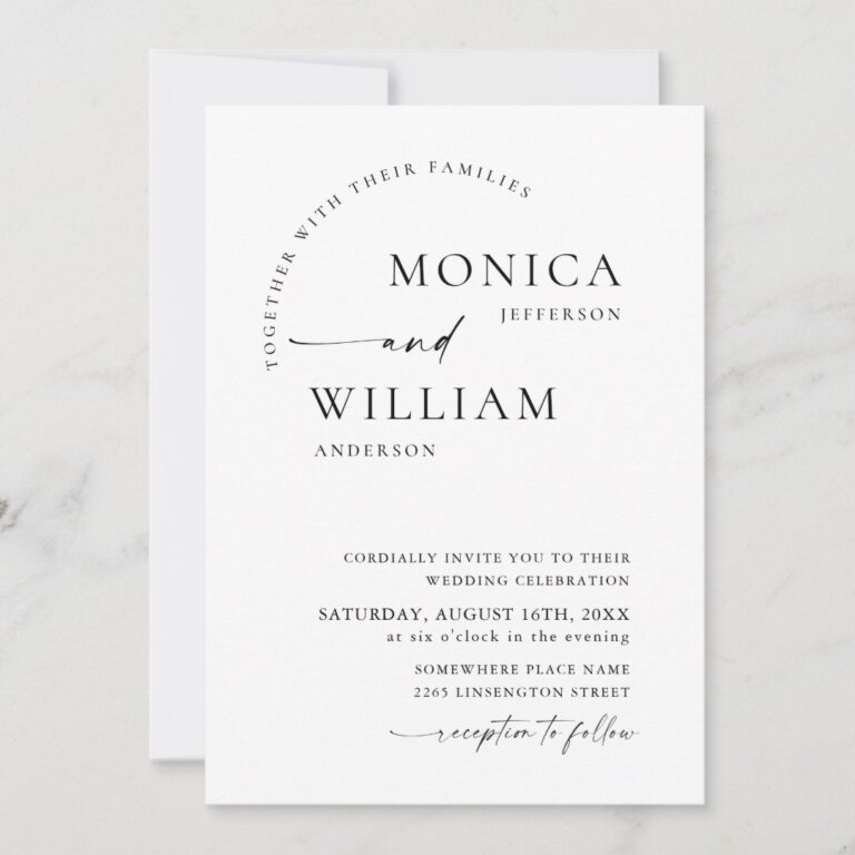 Elegant Minimalist Calligraphy Wedding QR code Invitation