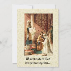 Catholic Traditional Bridal Wedding Invitation