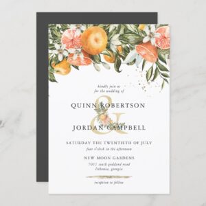 Citrus Orchard | Boho Botanical Wedding Invitation