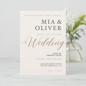 Modern Simple Wedding Invitation