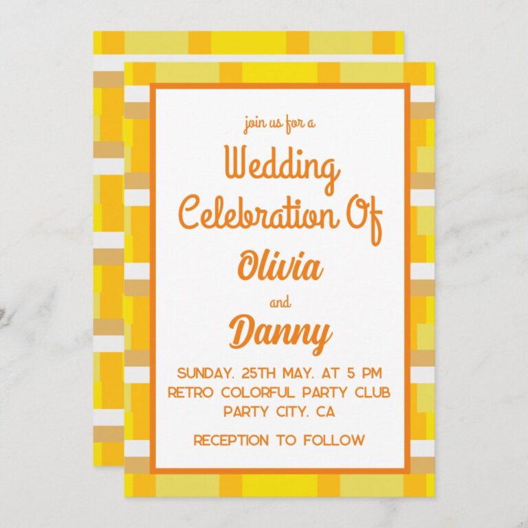 70s Retro Groovy Seventies 70s Wedding Invitation