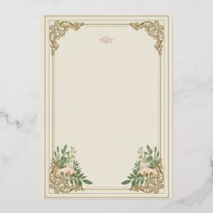 The Ornamental Flourish Wedding Invitation Foil Invitation