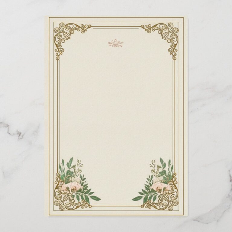 The Ornamental Flourish Wedding Invitation Foil Invitation
