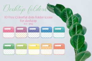 10 Free Colorful Dots Folder Icons