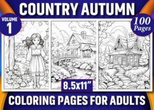 100 Country Autumn Coloring Pages