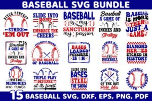 15 Baseball SVG Bundle | Baseball Bundle