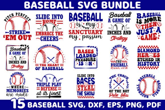 15 Baseball SVG Bundle | Baseball Bundle