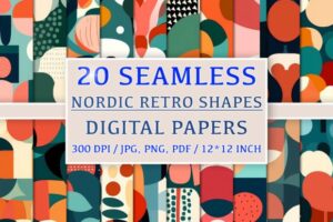20 Seamless Nordic Retro Patterns