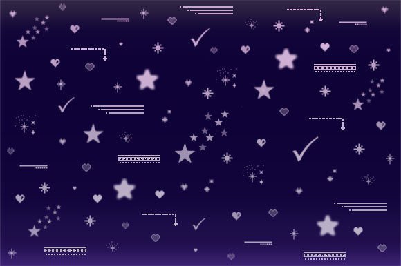 23 Cute Pixel Photoshop Brushes