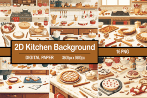 2D Kitchen Background