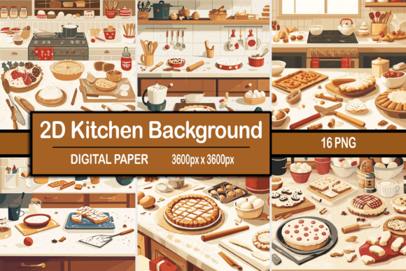 2D Kitchen Background
