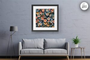 3D Ditsy Flowers Seamless Patterns