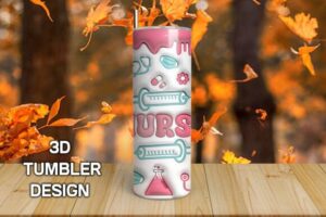 3D Nurse Inflated Tumbler Warp