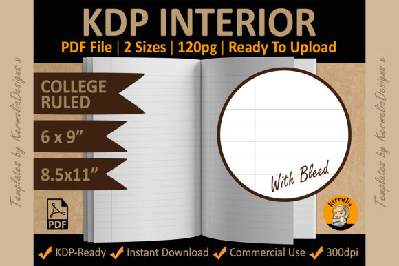 6x9+8.5x11 COLLEGE RULE KDP Interior PDF