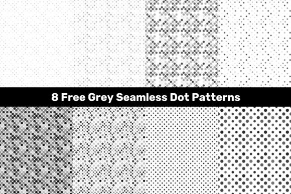 8 Free Grey Seamless Dot Patterns