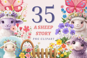 A Sheep Story PNG Bundle