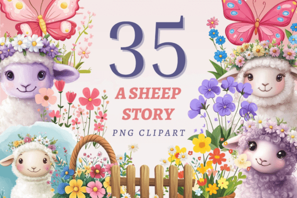 A Sheep Story PNG Bundle