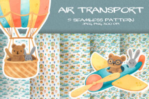 Air Transport Seamless Pattern