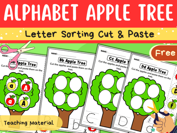 Alphabet Apple Tree Letter Sorting.