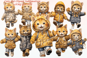 Autumn Cat Water Color