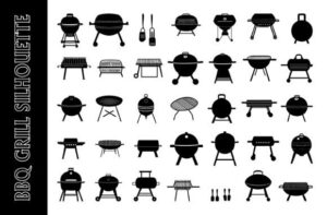 BBQ Grill Silhouette Illustration