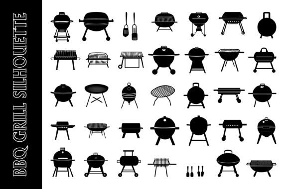 BBQ Grill Silhouette Illustration