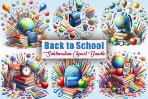 Back to School PNG Clipart Bundle