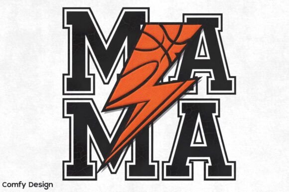 Basketball Mama PNG, Lightning Bolt PNG