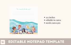 Be a Mermaid 3x3 Inches Notepad