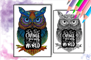 Be the Change Coloring Page Mandalas