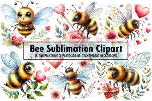 Bee Sublimation Clipart