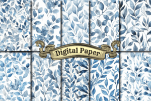 Blue Leaves Scrapbook