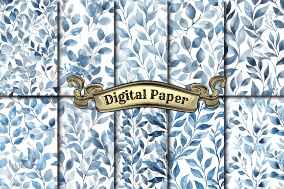 Blue Leaves Scrapbook