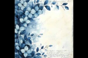 Blue Shabby Chic Art Floral Backgrounds