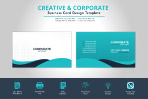 Blue Wave Business Card Template