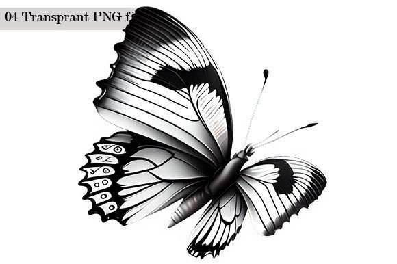 Butterfly Clipart Black and White Butter