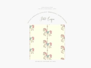 Carousel Horse Seamless Pattern