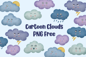 Cartoon Clouds PNG Free