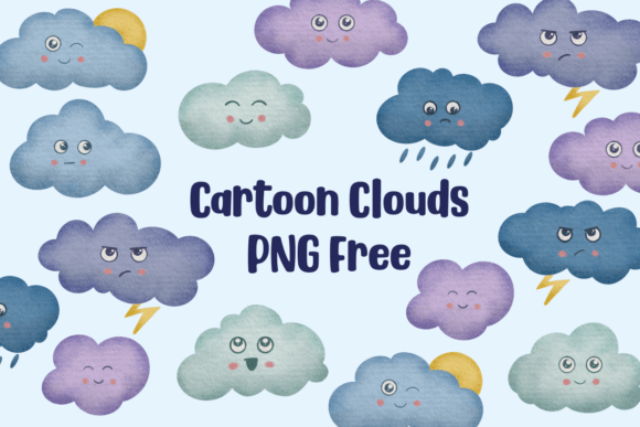 Cartoon Clouds PNG Free