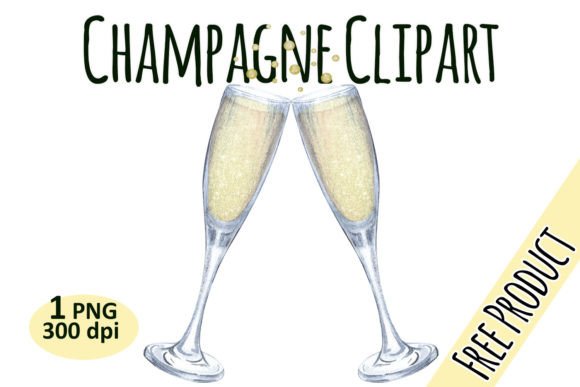 Champagne Glass Clipart PNG Sublimation