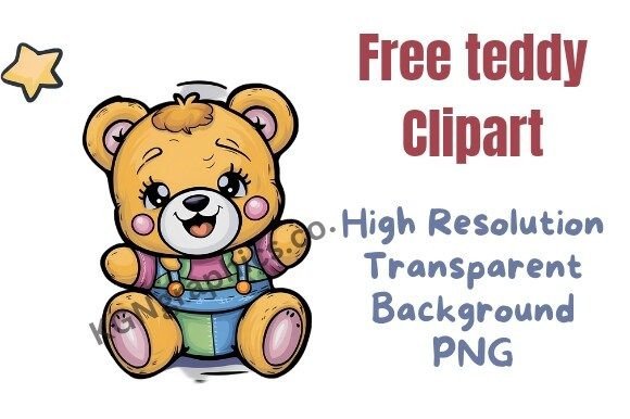 Charming Teddy Bear Clipart: Free PNG