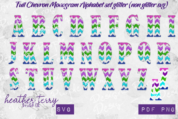 Chevron Monogram Clipart Bundle